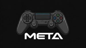 Meta logo with gaming theme